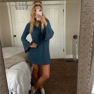 Sugarlips Teal Long Sleeve Dress